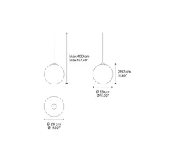 Suspension*Lodes Suspension, Random solo cluster 5 pièces avec rosace, , LED, dim, 2700K, 450 lm, Ø38cm, H130cm - rose, transparent