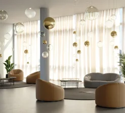 Suspension, Random solo 12sans rosace, blanc givré, LED, dim, 3000K, 160 lm, Ø12cm, H12,7cm - Lodes