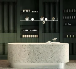 Suspension*Lodes Suspension, Random Stick Long, , LED, dim, 2700K, 2250 lm, L150cm, H2cm - blanc, chrome et cristal, tube blanc