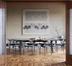 Suspension, Random Triple sans rosace, verre transparent, chrome, LED, dim, 3000K, 480 lm, Ø29cm, H79,5cm - Lodes