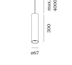 Suspension*Wever&Ducré Suspension, Ray 3.0 PAR16 sans rosace, , Ø6,7cm, H30cm - cuivre