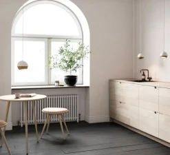 Suspension*Mater Suspension, Ray M, , Ø15,3cm, H15,3cm - bois, chêne, métal, blanc