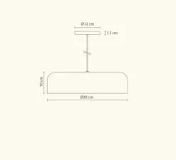 Suspension, Rea, noir mat, Ø38cm, H10cm - Robin