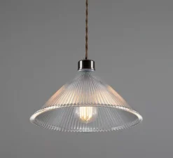 Suspension*Mullan Lighting Suspension, Rebell, , Ø30cm, H19,5cm - transparent, laiton antique
