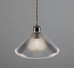 Suspension*Mullan Lighting Suspension, Rebell, , Ø30cm, H19,5cm - transparent, laiton antique