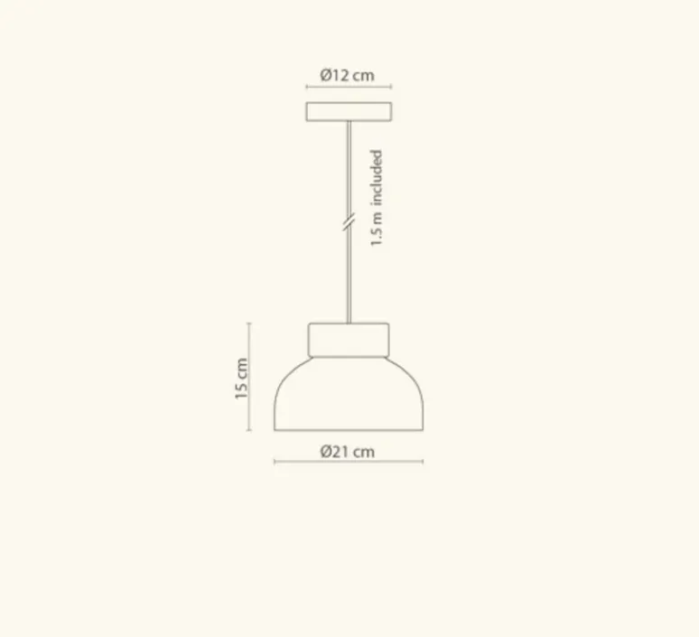 Suspension*Robin Suspension, Reiko flat, , Ø21cm, H15cm - blanc mat