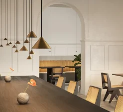 Suspension, Rendez-vous avec rosace, bronze, LED, 2700K, 103 lm, Ø7cm, H4,2cm - Panzeri