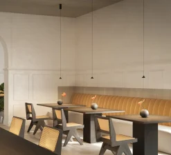 Suspension*Panzeri Suspension, Rendez-vous avec rosace, , LED, 2700K, 103 lm, Ø7cm, H4,2cm - noir