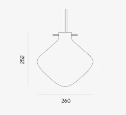 Suspension*Lyfa Suspension, Repose 260, , Ø26cm, H25,2cm - blanc, or