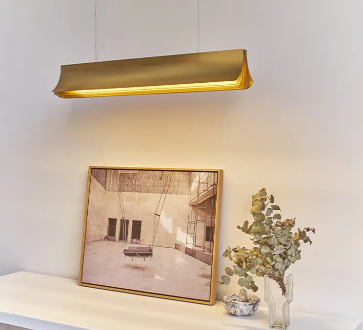 Suspension, Respiro 900, or, 2700K, 3400lm, L90cm, H15cm - DCW éditions