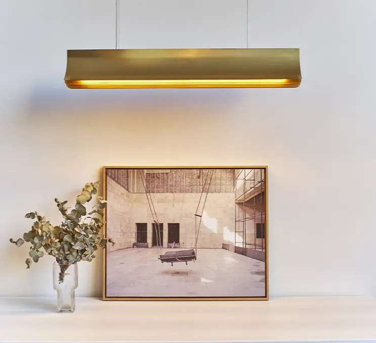 Suspension, Respiro 900, or, 2700K, 3400lm, L90cm, H15cm - DCW éditions