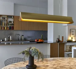 Suspension, Respiro 1200, or, 2700K, 3400lm, L120cm, H15cm - DCW éditions