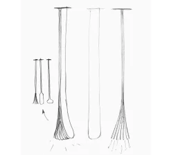 Suspension, Respiro 1200, or, 2700K, 3400lm, L120cm, H15cm - DCW éditions