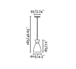 Suspension*Faro Suspension, Retro, , H12cm - noir et or