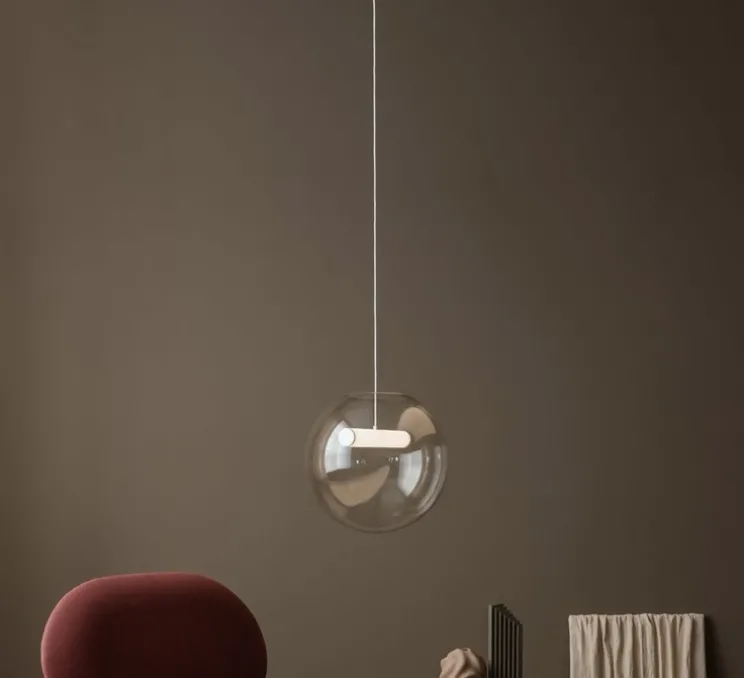 Suspension, Reveal Large, transparent, LED, dim, 3000K, 900 lm, Ø45cm - Northern