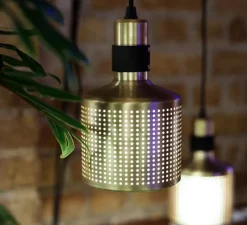 Suspension, Riddle, laiton, LED, L9cm, H19cm - Bert Frank