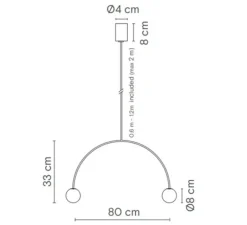 Suspension*Robin Suspension, Riga 80, , L80cm, H33cm - corail