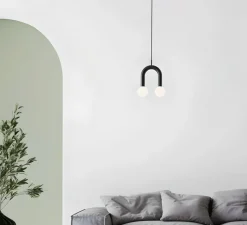 Suspension*Robin Suspension, Rigoberta Super Curved, , L26cm, H30cm - noir mat