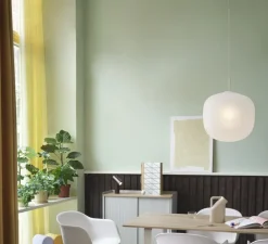 Suspension, Rime, blanc, opalin, Ø45cm, H55,5cm - Muuto