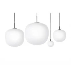 Suspension, Rime, noir, opalin, Ø25cm, H30cm - Muuto