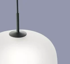 Suspension, Rime, noir, opalin, 2700 K, 200lm, Ø18cm, H22cm - Muuto