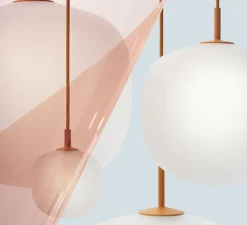 Suspension*Muuto Suspension, Rime, , Ø45cm, H55,5cm - orange, opalin