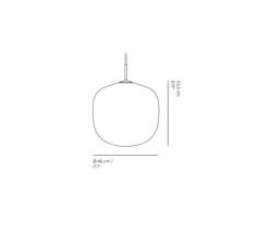 Suspension*Muuto Suspension, Rime, , Ø45cm, H55,5cm - orange, opalin