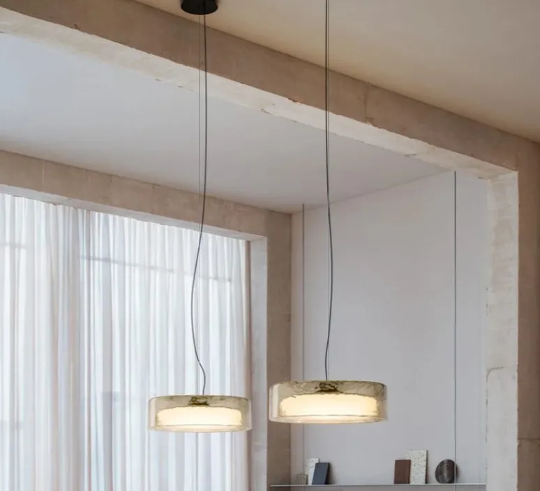 Suspension*Marset Suspension, Ringo 70, verre , LED, dim, 2700-3000-4000K, 3205 lm, Ø70cm, H21cm - fumé