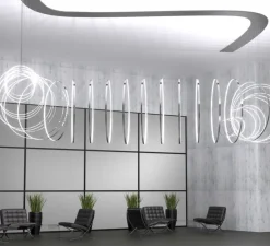 Suspension*Zava Suspension, Rings, vertical, , LED, 2700k, 3975lm, Ø80cm - LED - noir