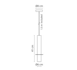 Suspension*Robin Suspension, Rita, , disque laiton, L6cm, H41cm - noir mat