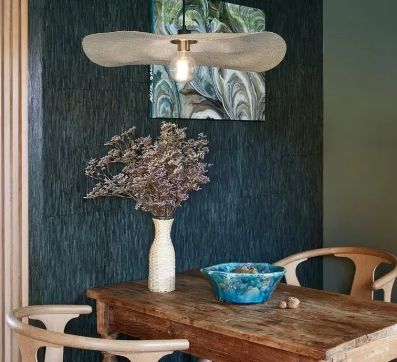 Suspension*Market Set Suspension, Rivage L, lin , Ø78cm, H6cm - naturel