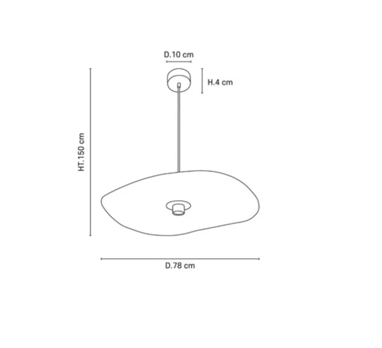 Suspension*Market Set Suspension, Rivage L, lin , Ø78cm, H6cm - naturel