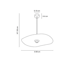 Suspension*Market Set Suspension, Rivage S, , Ø58cm, H6cm - naturel