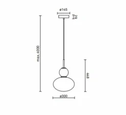 Suspension*Nuura Suspension, Rizzatto 32, , Ø30cm, H45cm - laiton satiné, opal