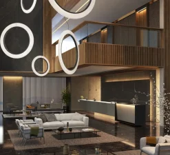 Suspension*Bover Suspension, Roda S/150/V, , LED, dim, 2700K, 2910 lm, L150cm, H150cm - blanc