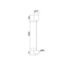 Suspension, Roller, noir & chrome, LED, dim, 3000K, 1000 lm, Ø9,6cm, H7,7cm - Mantra