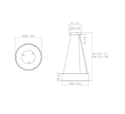 Suspension, Ronde 60, blanc, LED, dim, 2700K, 4800 lm, Ø60cm, H16cm - Dix heures dix