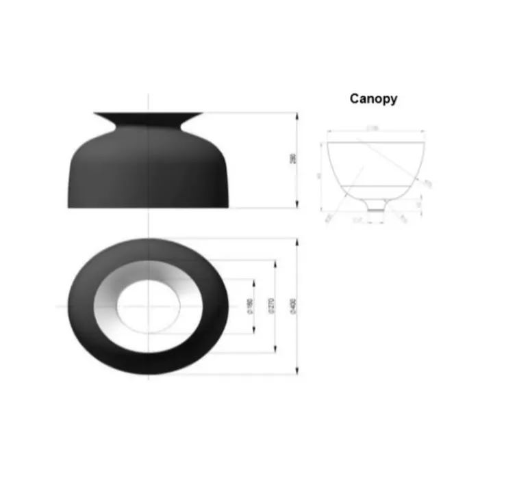 Suspension*Gubi Suspension, Ronde 40, , Ø40cm, H28cm - noir charbon