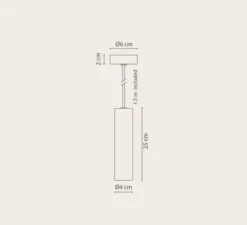 Suspension*Robin Suspension, Rose 25, , Ø4cm, H25cm - blanc mat