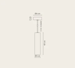 Suspension*Robin Suspension, Rose 40, , Ø4cm, H40cm - blanc mat