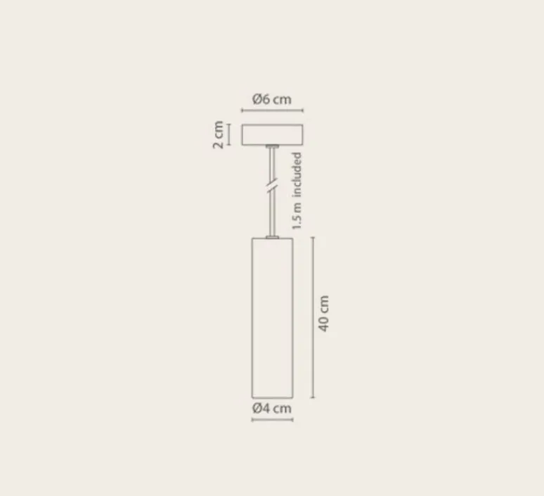 Suspension*Robin Suspension, Rose 40, , Ø4cm, H40cm - blanc mat