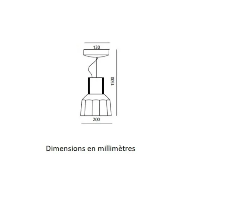 Suspension*Toscot Suspension, Rossi 1091/20, , Ø20cm, H150cm - Blanc