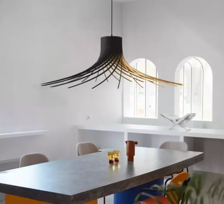 Suspension*Piatoni Suspension, ROTOND XXL, , Ø150cm, H50cm - noir, bouleau