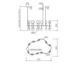Suspension, ROW 203, Laiton, Ø97cm, H38cm - ATELIER ARETI