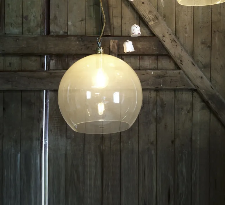 Suspension*Ebb and Flow Suspension, Rowan, albâtre, Ø22cm, H22cm - jaune