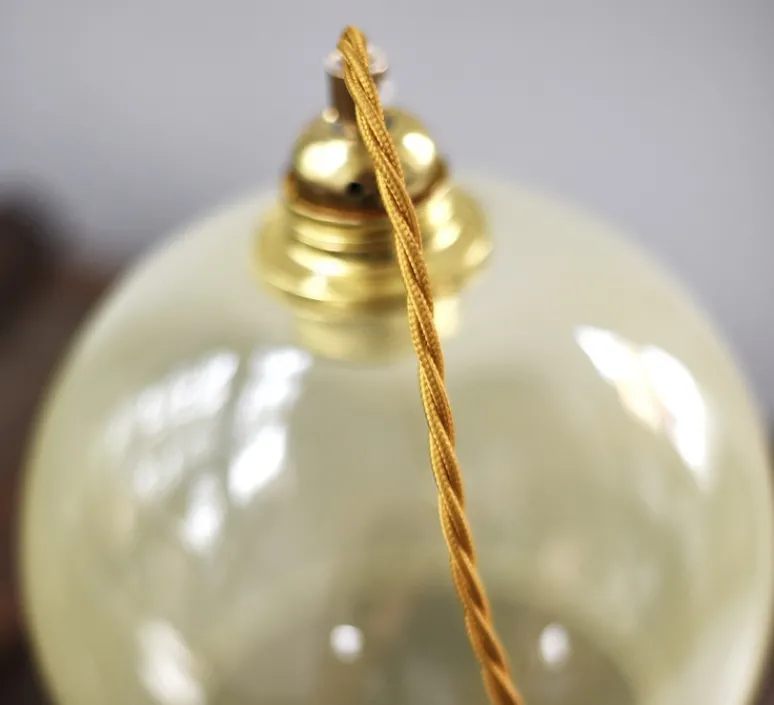 Suspension*Ebb and Flow Suspension, Rowan, albâtre, Ø22cm, H22cm - jaune