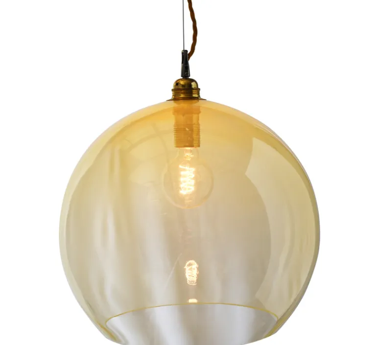 Suspension*Ebb and Flow Suspension, Rowan, albâtre, Ø22cm, H22cm - jaune