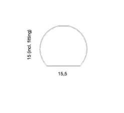 Suspension*Ebb and Flow Suspension, Rowan, , Ø15,5cm - transparent, argenté