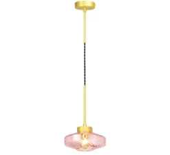 Suspension*Elements lighting Suspension, ROXANNE PETITE, , Ø20cm, H9cm - rose spinelle