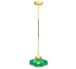 Suspension, ROXANNE PETITE, vert émeraude, Ø20cm, H9cm - Elements Lighting